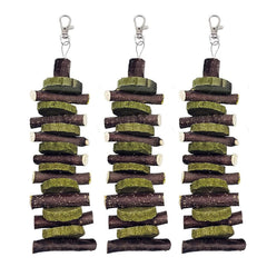 Hamiledyi 3Pieces Bunny Chew Toys packaging shows ready-to-use dental aids for small pets.