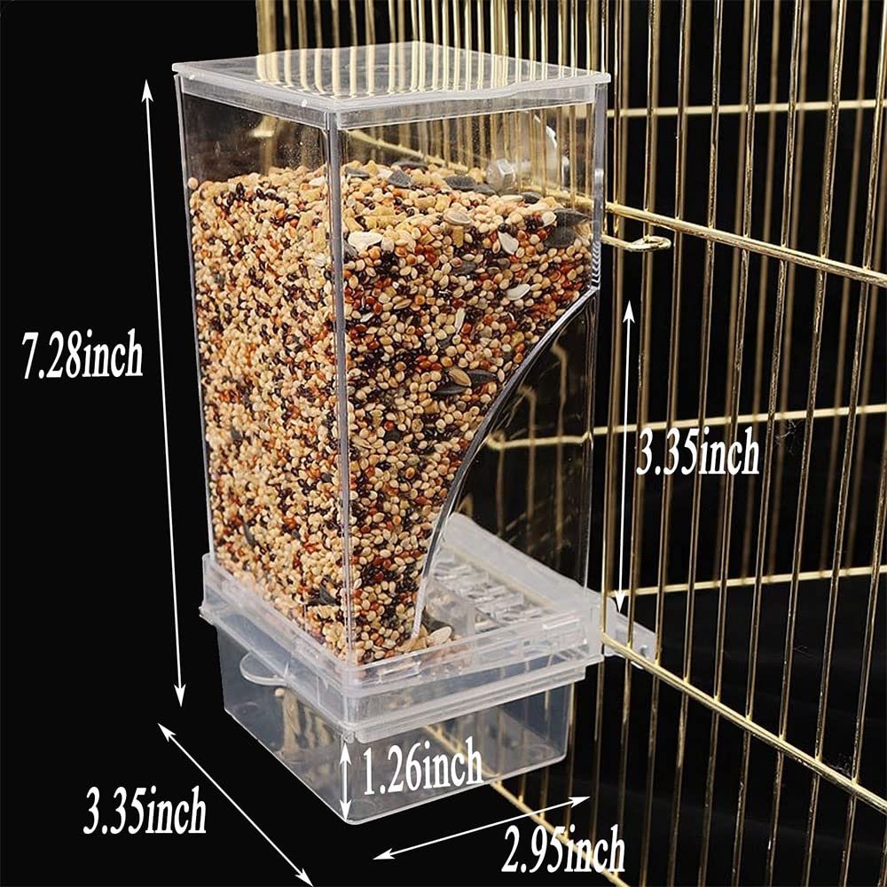 Hamiledyi acrylic cage accessory offers clear visibility and durability.