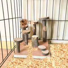 Hamiledyi apple wood texture detail - natural materials for pet enrichment.