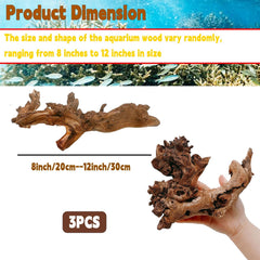 Hamiledyi driftwood 8-12 in trunk close-up shows natural texture for decor