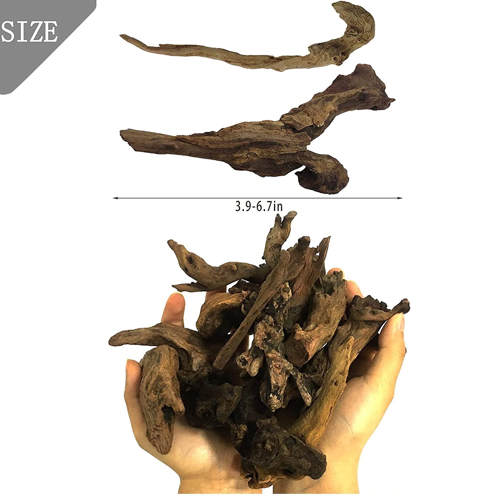 Hamiledyi aquarium-driftwood-ornament-packaging-layout shows display-ready pieces for quick setup.