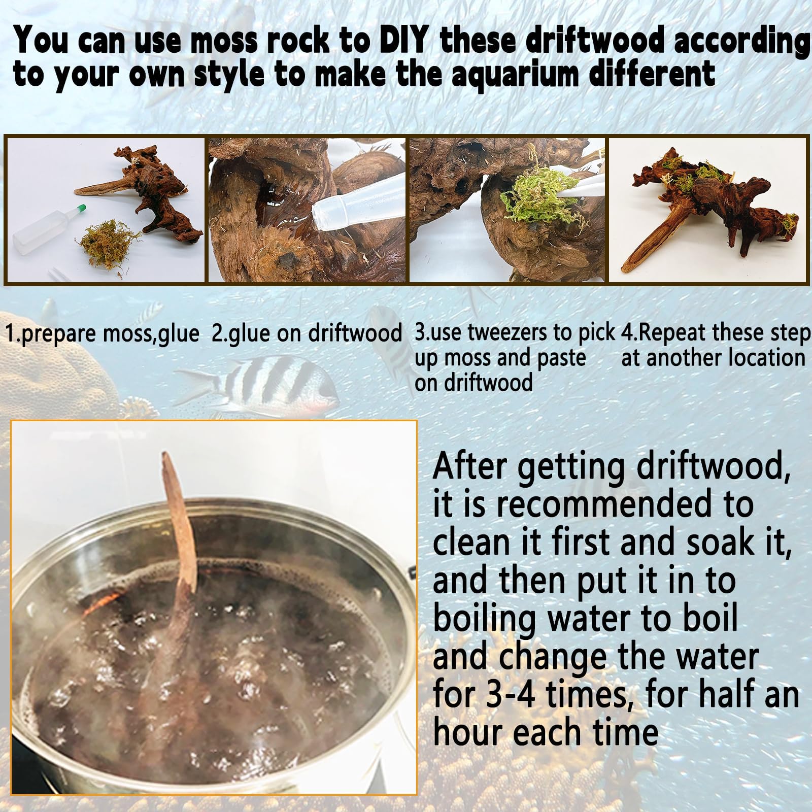 Hamiledyi driftwood terrarium decor provides climbing surfaces for reptiles