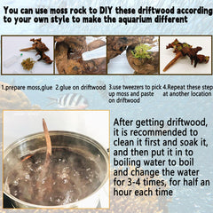 Hamiledyi driftwood terrarium decor provides climbing surfaces for reptiles