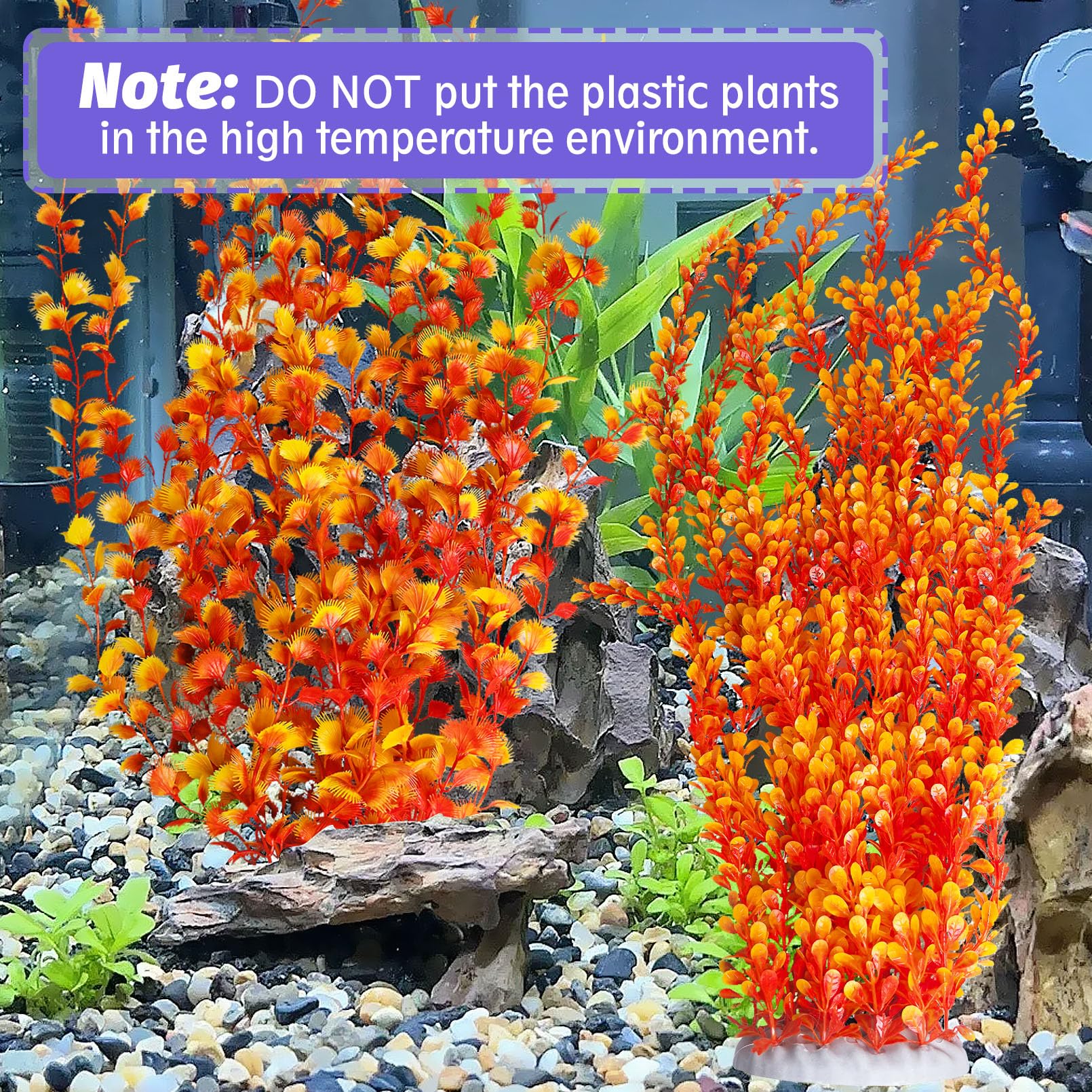 Hamiledyi orange-style-b bottom-weighted ceramic base keeps plants in place.