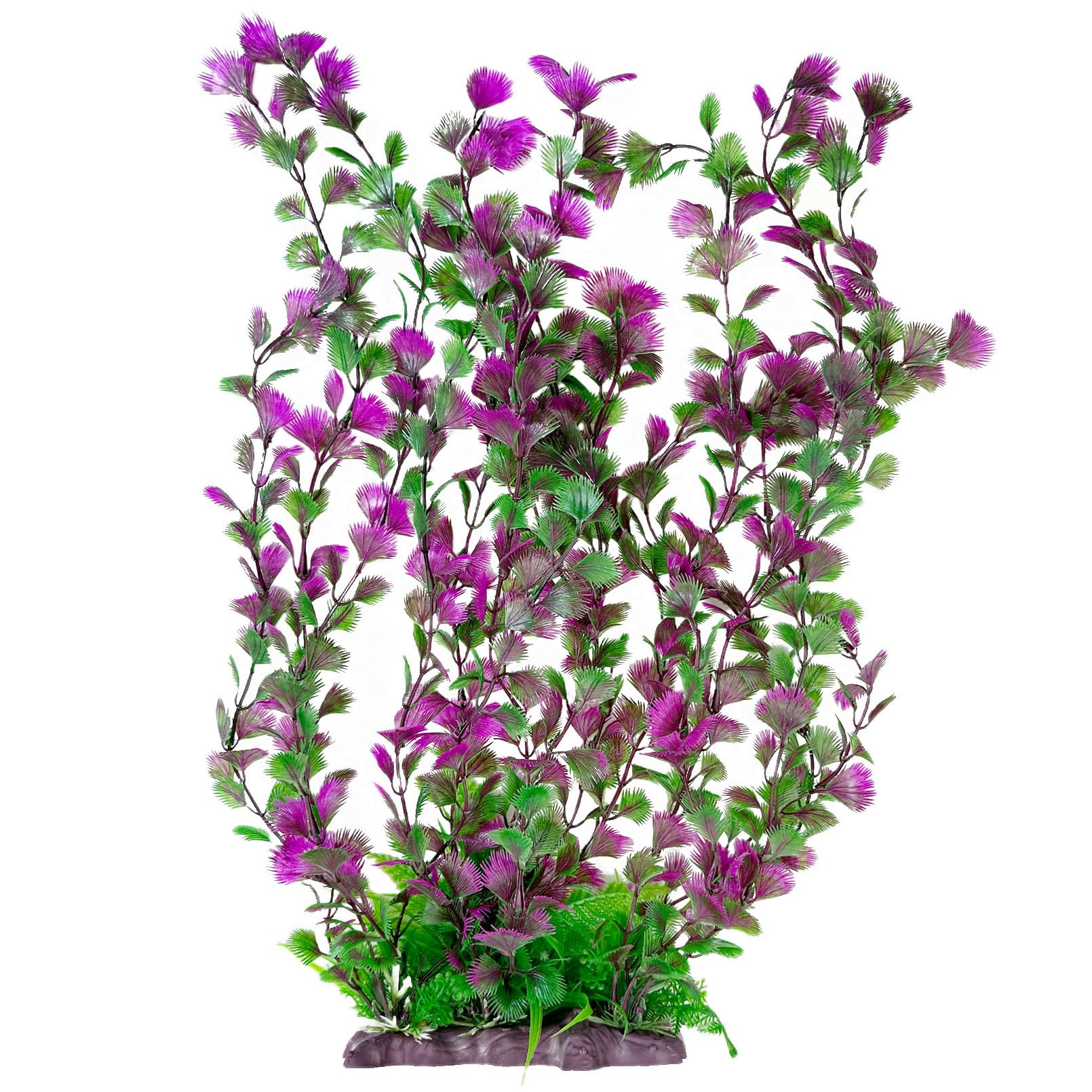 Hamiledyi tall aquarium plant with ceramic base adds height and hiding spots.