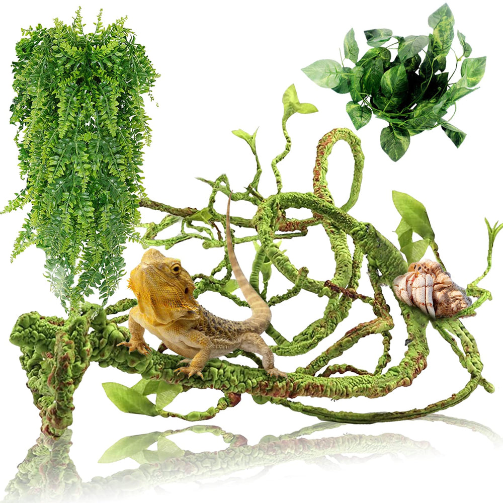 Hamiledyi bendable reptile branch vine 110cm for natural climbing spaces