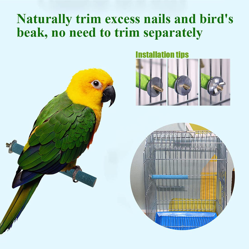 Hamiledyi bird cage setup with perches enhances enrichment during supervised play.