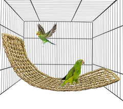 Hamiledyi bird seagrass mat 30x7 cage setup offers cozy rest and enrichment.