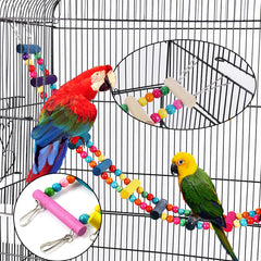 Hamiledyi swing toy with bells provides auditory enrichment during play.