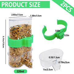 Hamiledyi bird water feeder bottle closeup highlights gravity-flow design for spill-free watering.