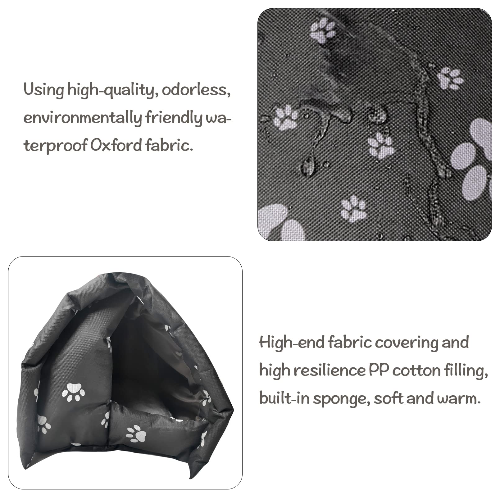 Hamiledyi Bunny Cave Bed interior view with soft fill and plush nest mat