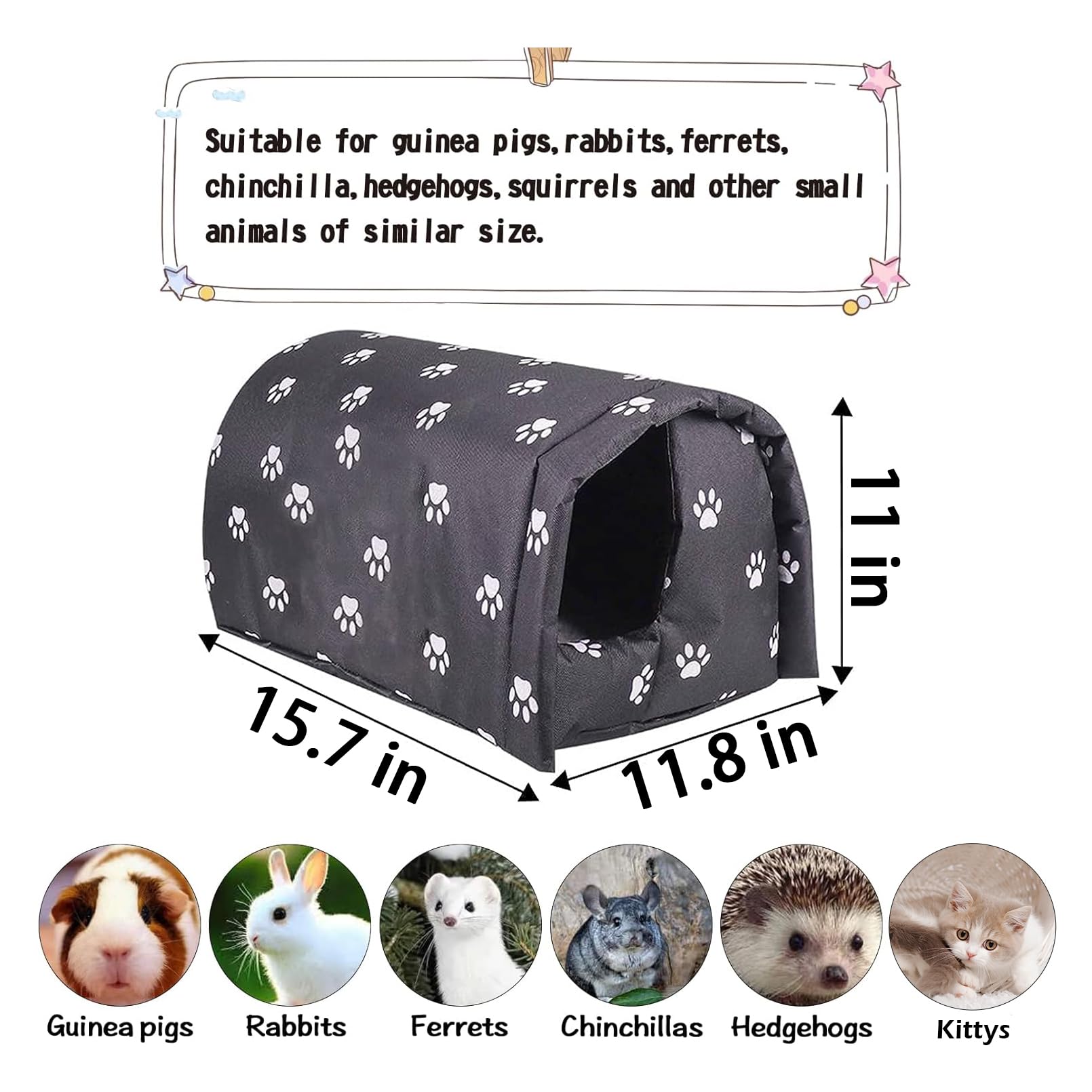 Hamiledyi Bunny Cave Bed waterproof cover in use outdoors