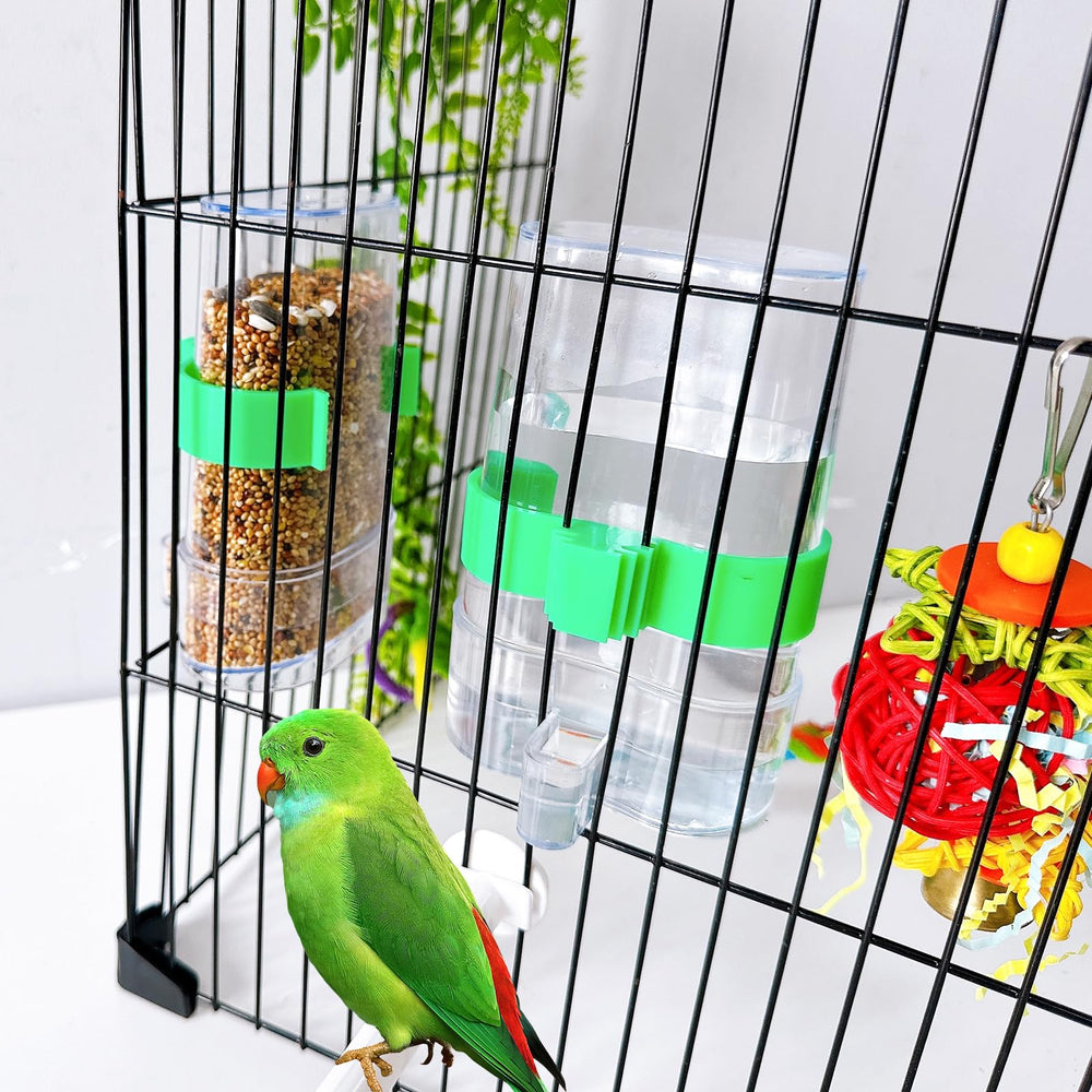 Hamiledyi cage-accessory easy-hang-system enables quick setup inside or outside the cage.