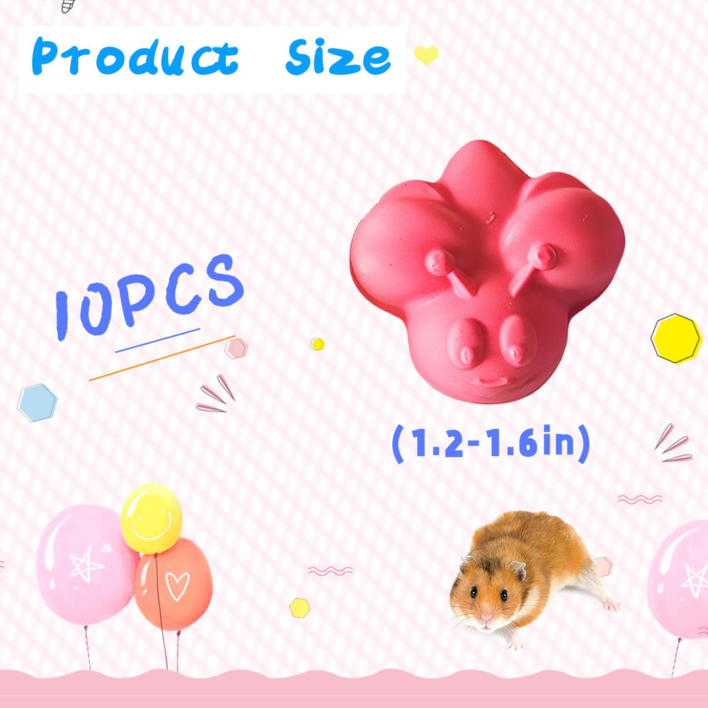 Hamiledyi calcium stone chew toy in bright colors attracts pets for chewing enrichment.