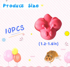 Hamiledyi calcium stone chew toy in bright colors attracts pets for chewing enrichment.