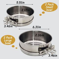 Hamiledyi crate bowl hanging design allows adjustable height for comfortable feeding.