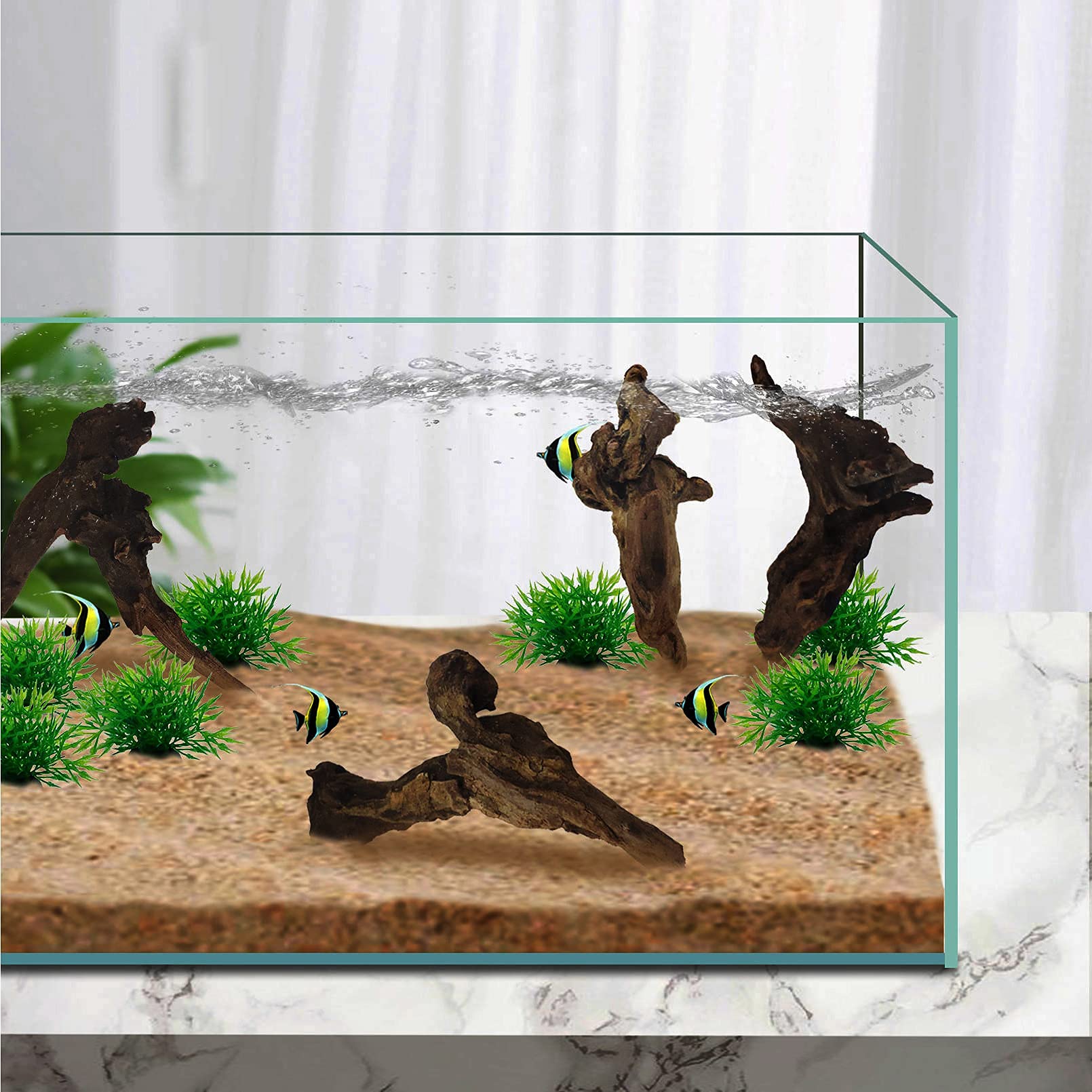 Hamiledyi driftwood-moss-tree-creation enables moss accents and natural terrarium aesthetics.