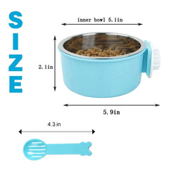 Hamiledyi dual-compartment crate food and water bowls