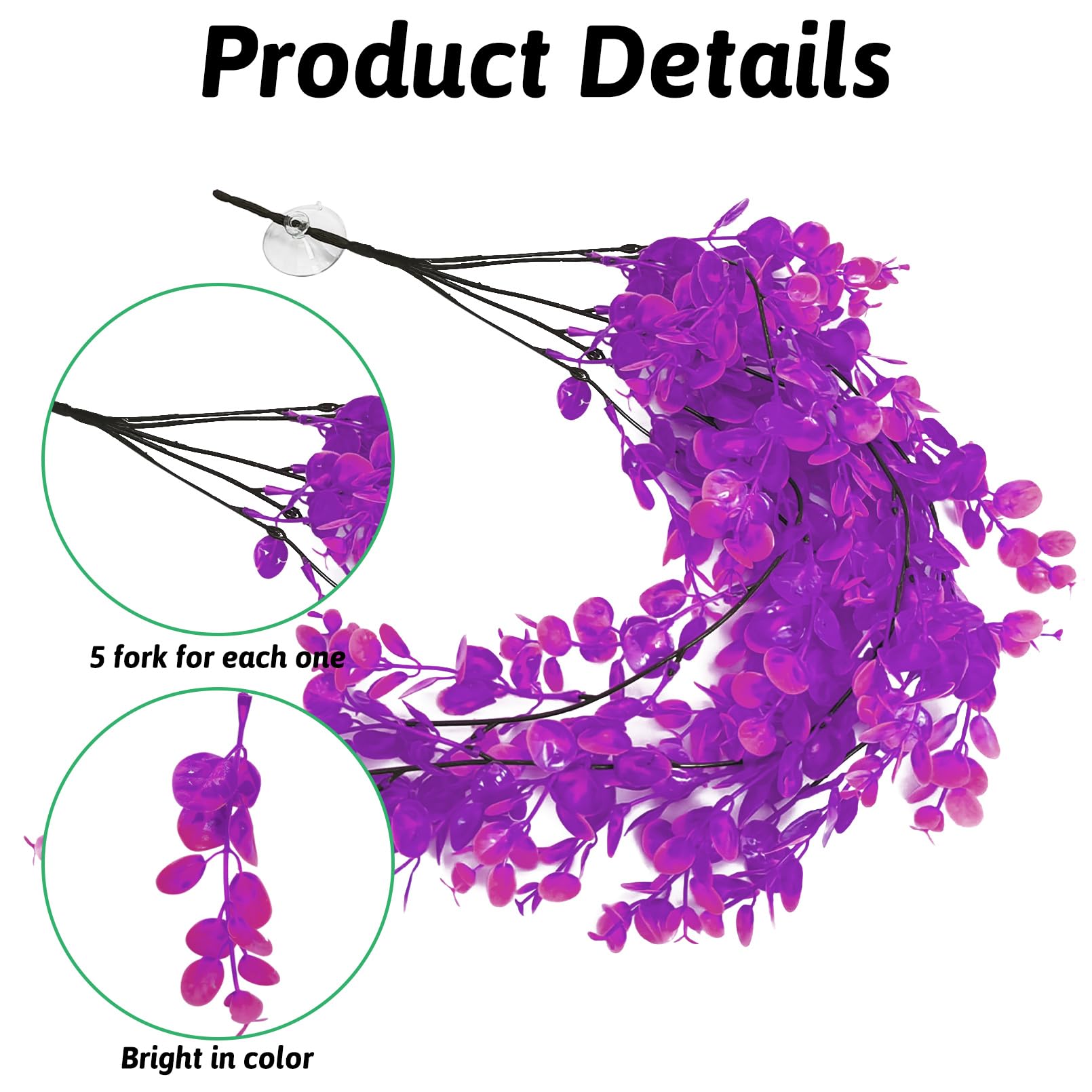 Hamiledyi fake reptile plants 3D-branched-vine adds three-dimensional habitat space