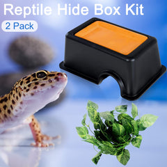 Hamiledyi gecko hiding cave with top ventilation enhances airflow when humidity is not required