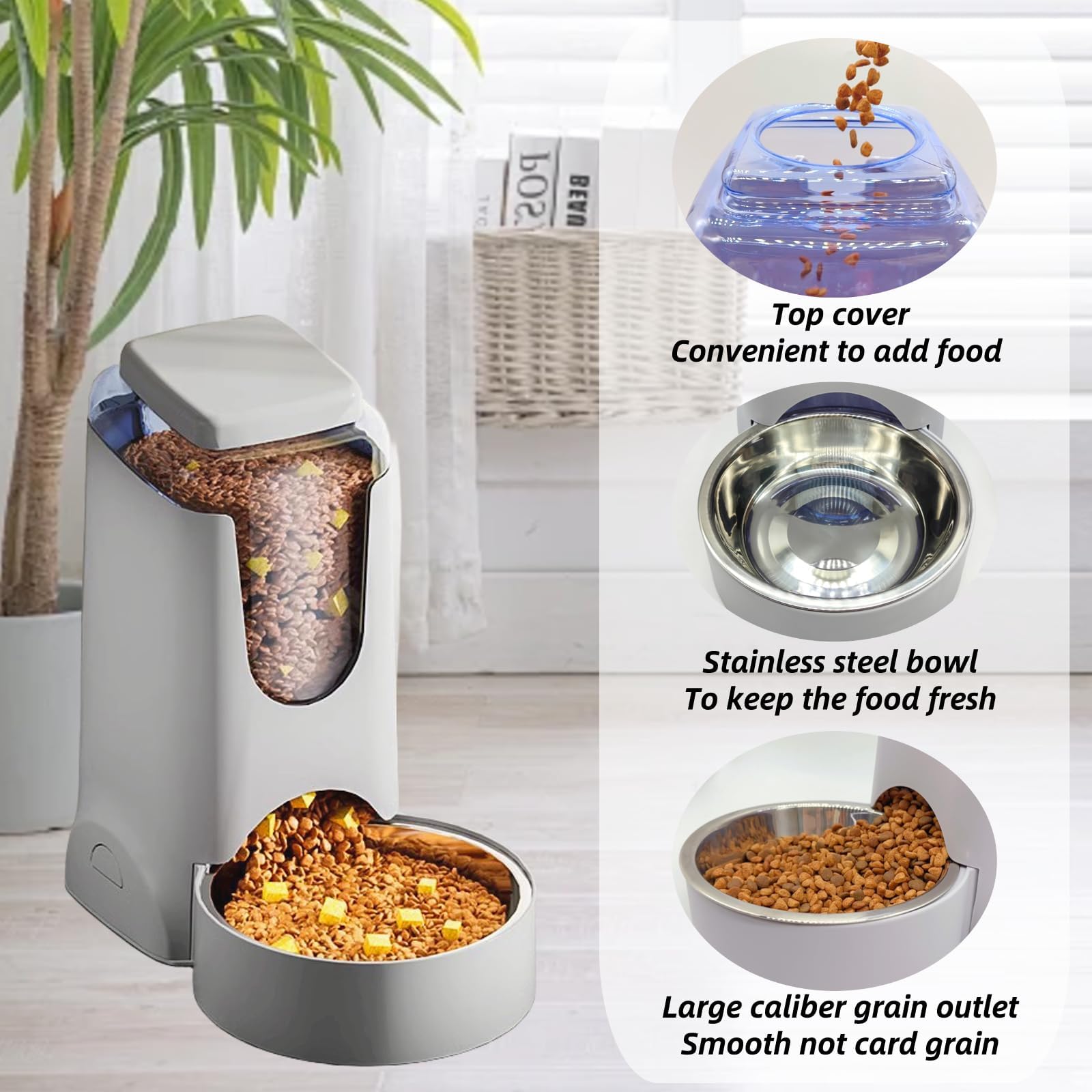 Hamiledyi Gravity Dog Feeder 2.8L detachable bowl emphasizes easy cleaning.