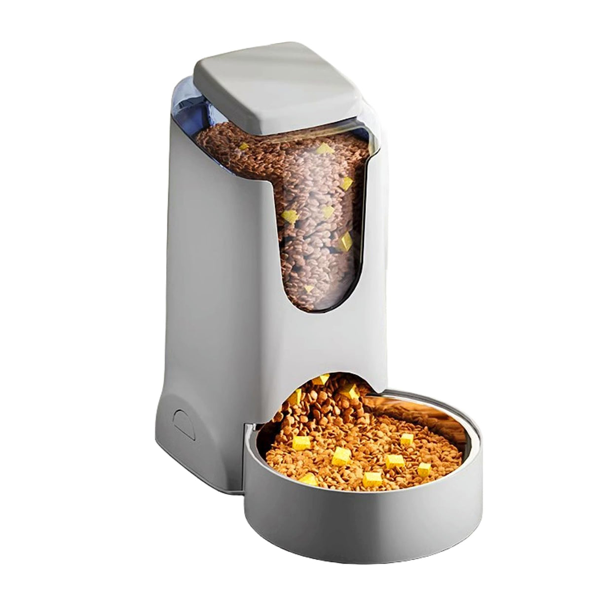 Hamiledyi Gravity Dog Feeder 2.8L side view shows large capacity for multiple pets.