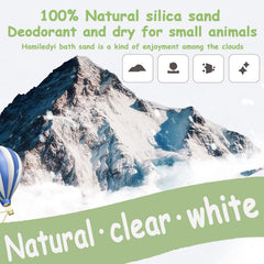 Hamiledyi hamster bath sand texture is soft and paw-friendly for small pets.