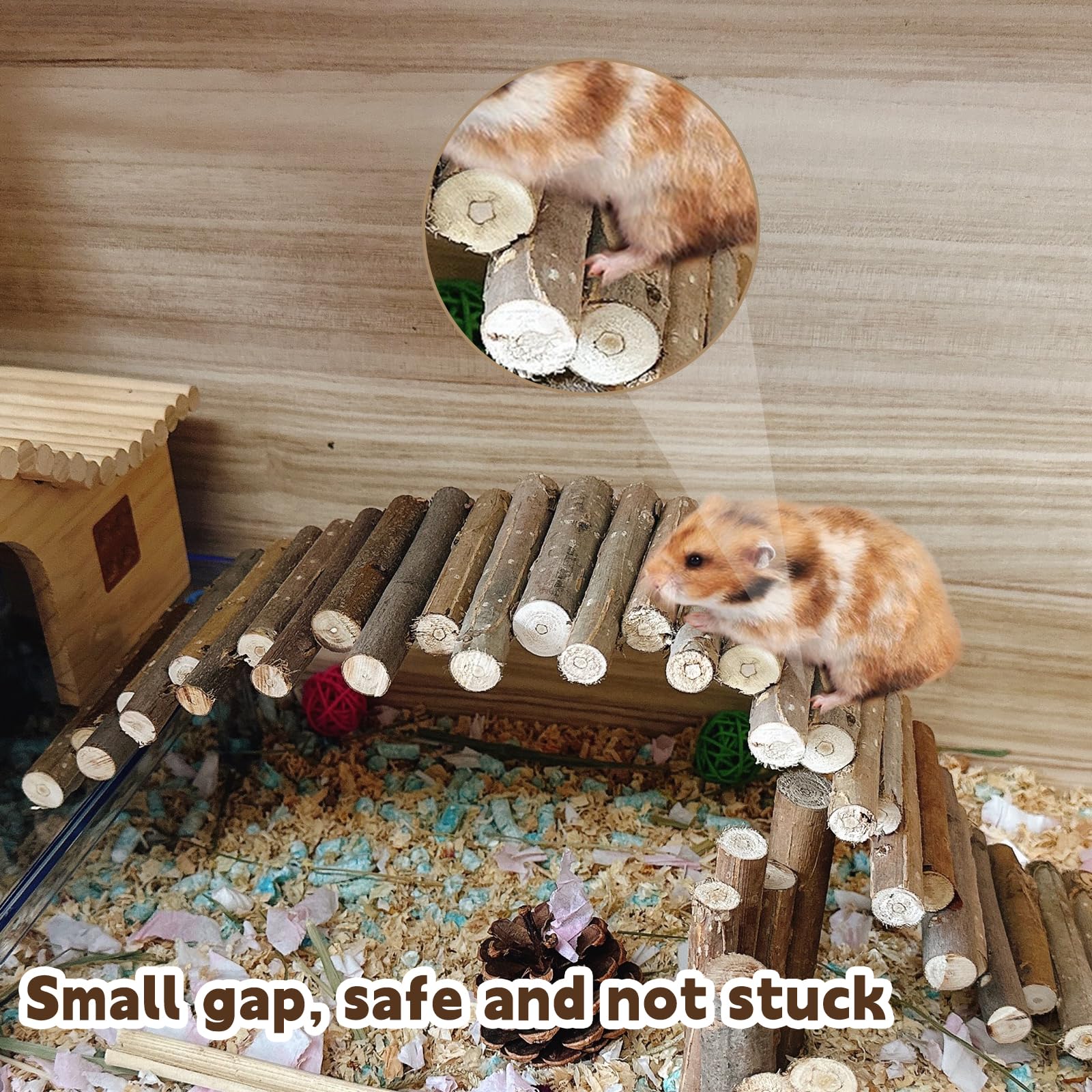 Hamiledyi hamster bendable ladder flex fits various cages and expands space.