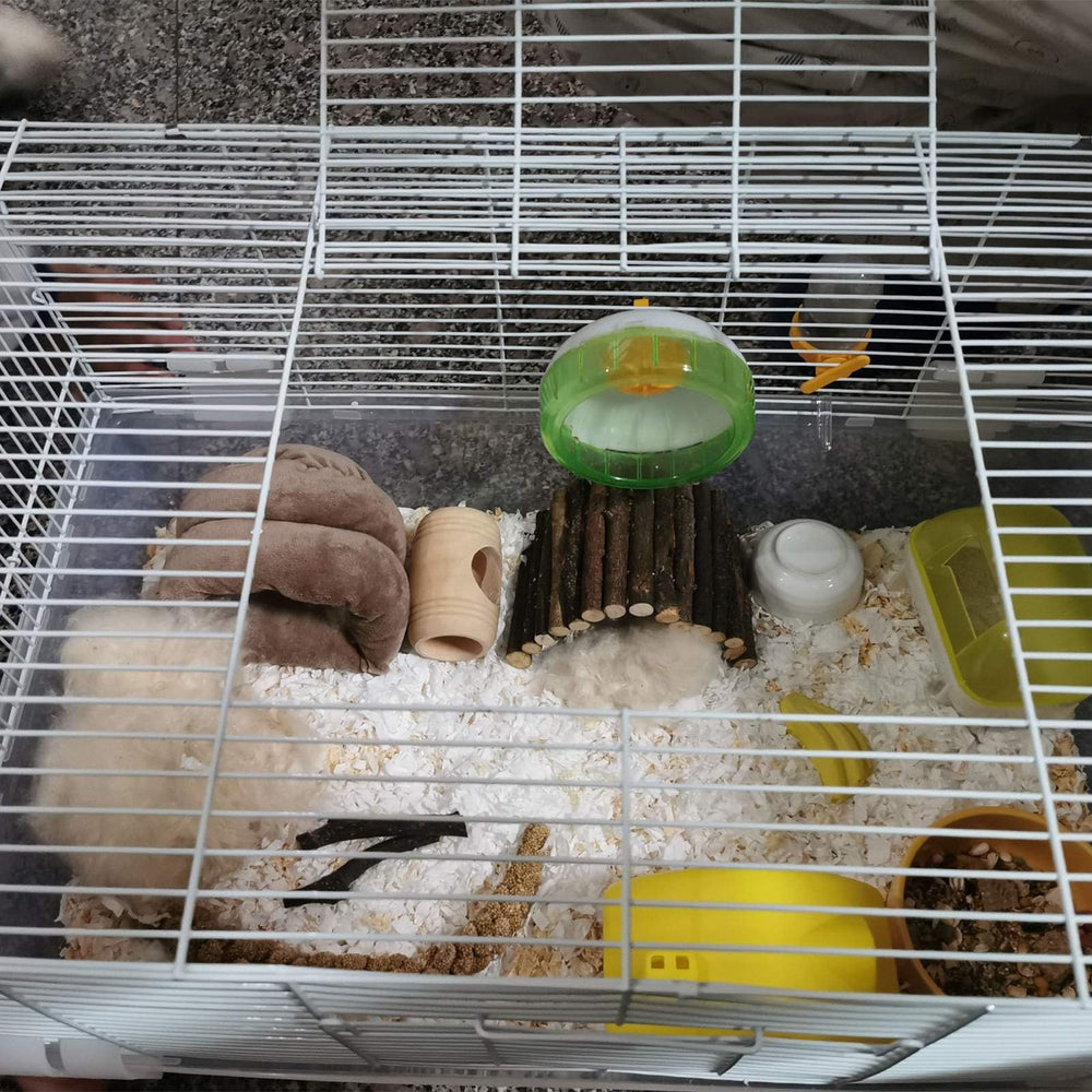 Hamiledyi hamster hideout door size shows compact footprint and access