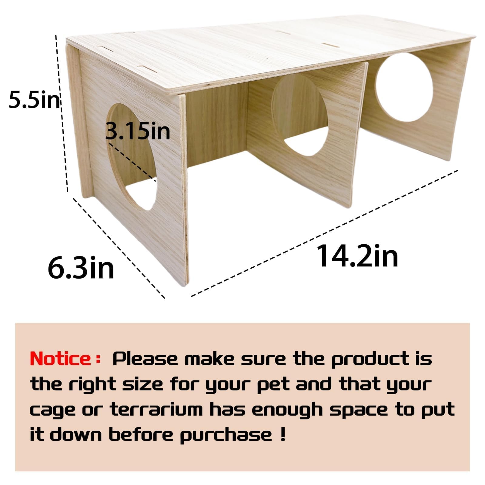 Hamiledyi hamster tunnel door hole enables easy observation during feeding and play.