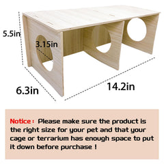 Hamiledyi hamster tunnel door hole enables easy observation during feeding and play.