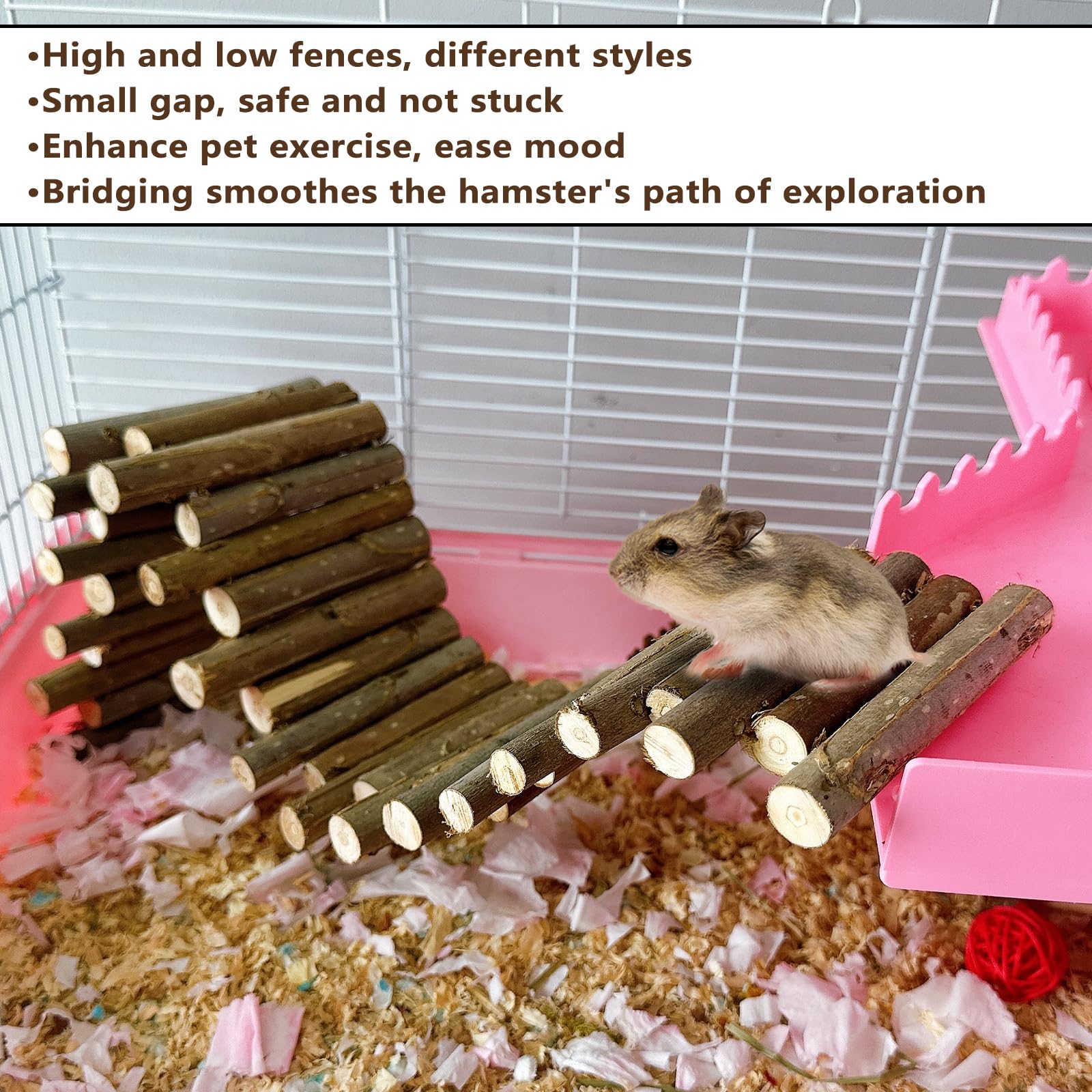 Hamiledyi hamster wood texture nature enhances cage aesthetics while remaining practical.