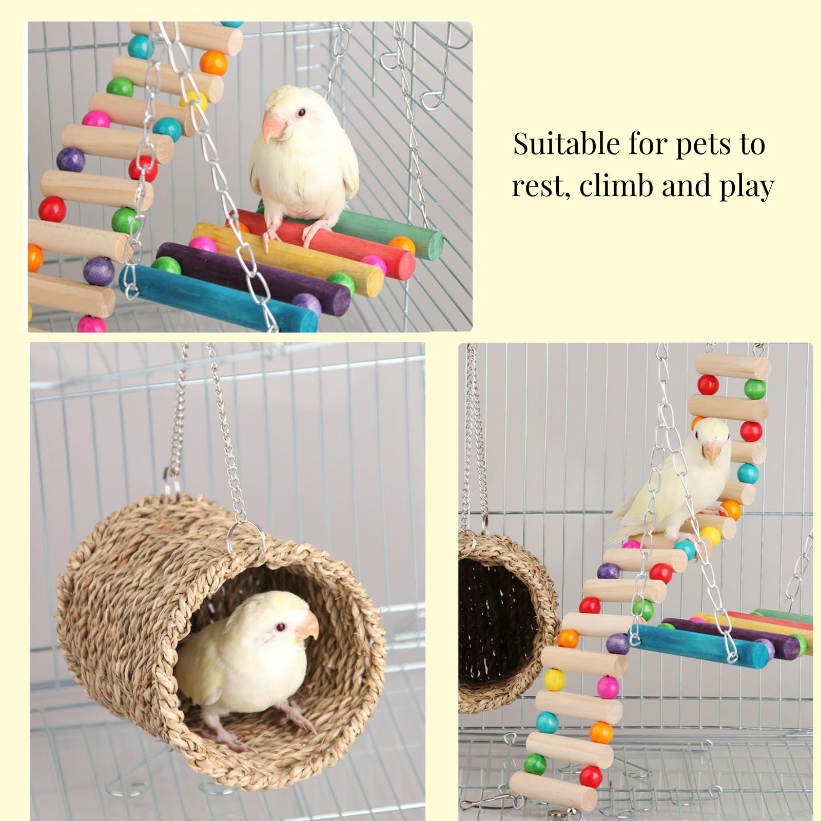 Hamiledyi hand knitting hammock offers a soft retreat for napping.