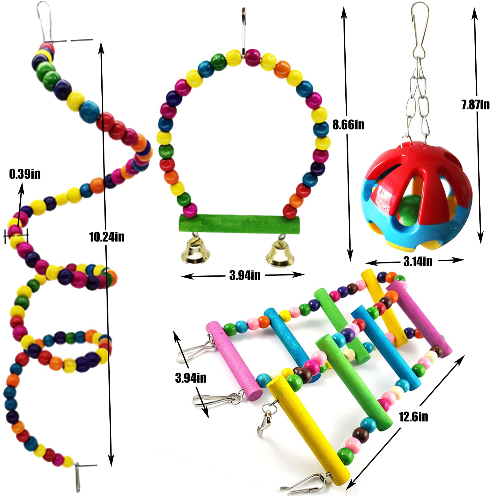 Hamiledyi hollow bell ball adds interactive noise and enrichment.