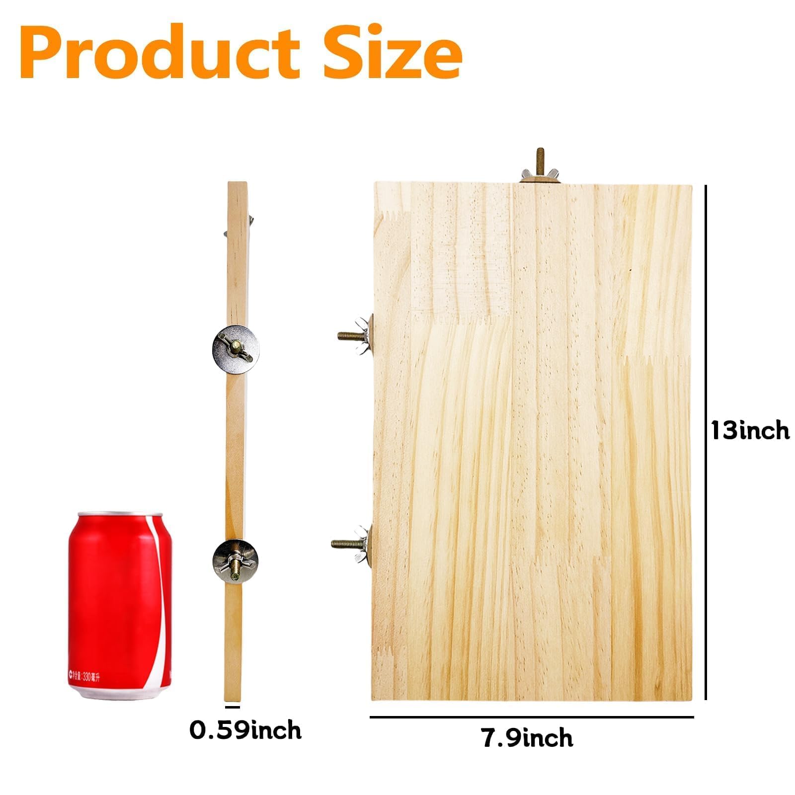 Hamiledyi large bird perch 13x8 inch offers secure climbing area.