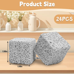 Hamiledyi lava blocks closeup texture highlights porous stone for gnaw resistance and dental-friendly use.