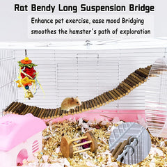 Hamiledyi multi-level-rodent-bridge offers varied paths for exercise.