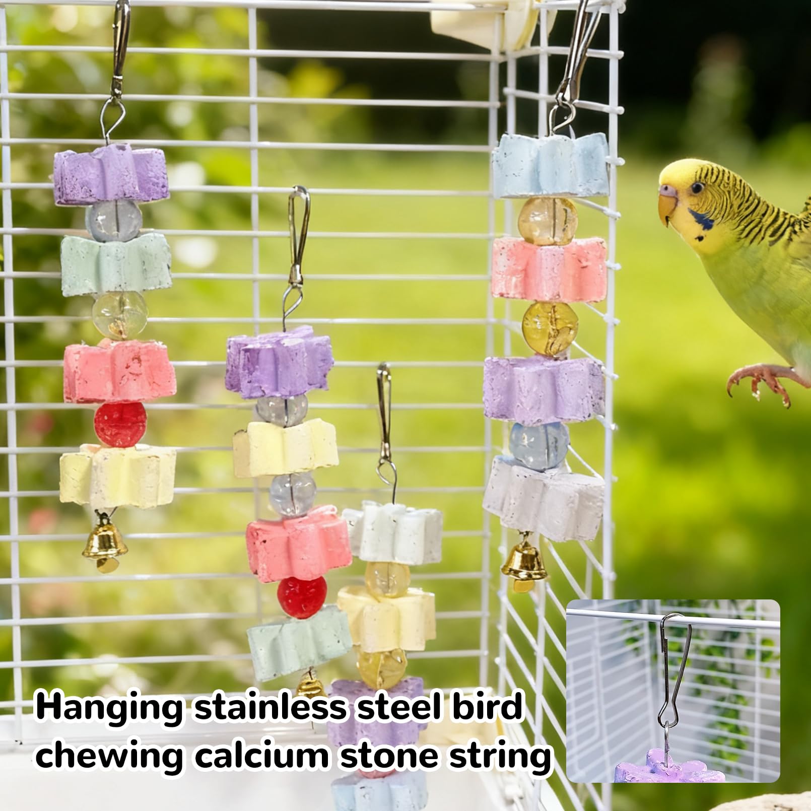 Hamiledyi multifunction bird toy offers enrichment and beak exercise