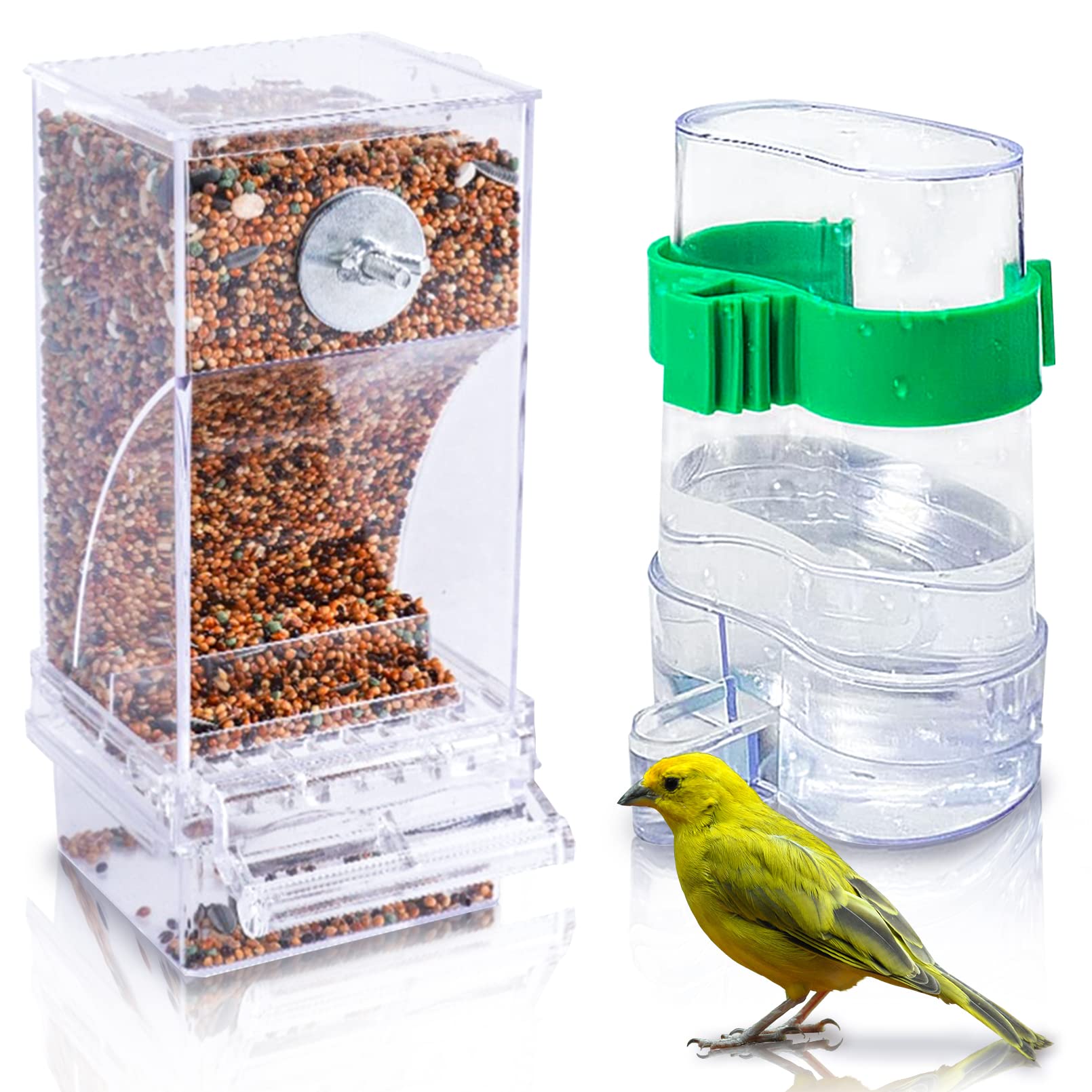 Hamiledyi No Mess Bird Feeders seed feeder outside cage keeps feeding tidy