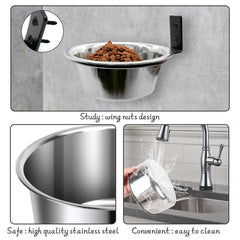 Hamiledyi hanging bowl design reduces spills and keeps feeding area cleaner.