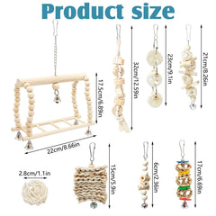 Hamiledyi parrot swing in cage promotes active play and exploration