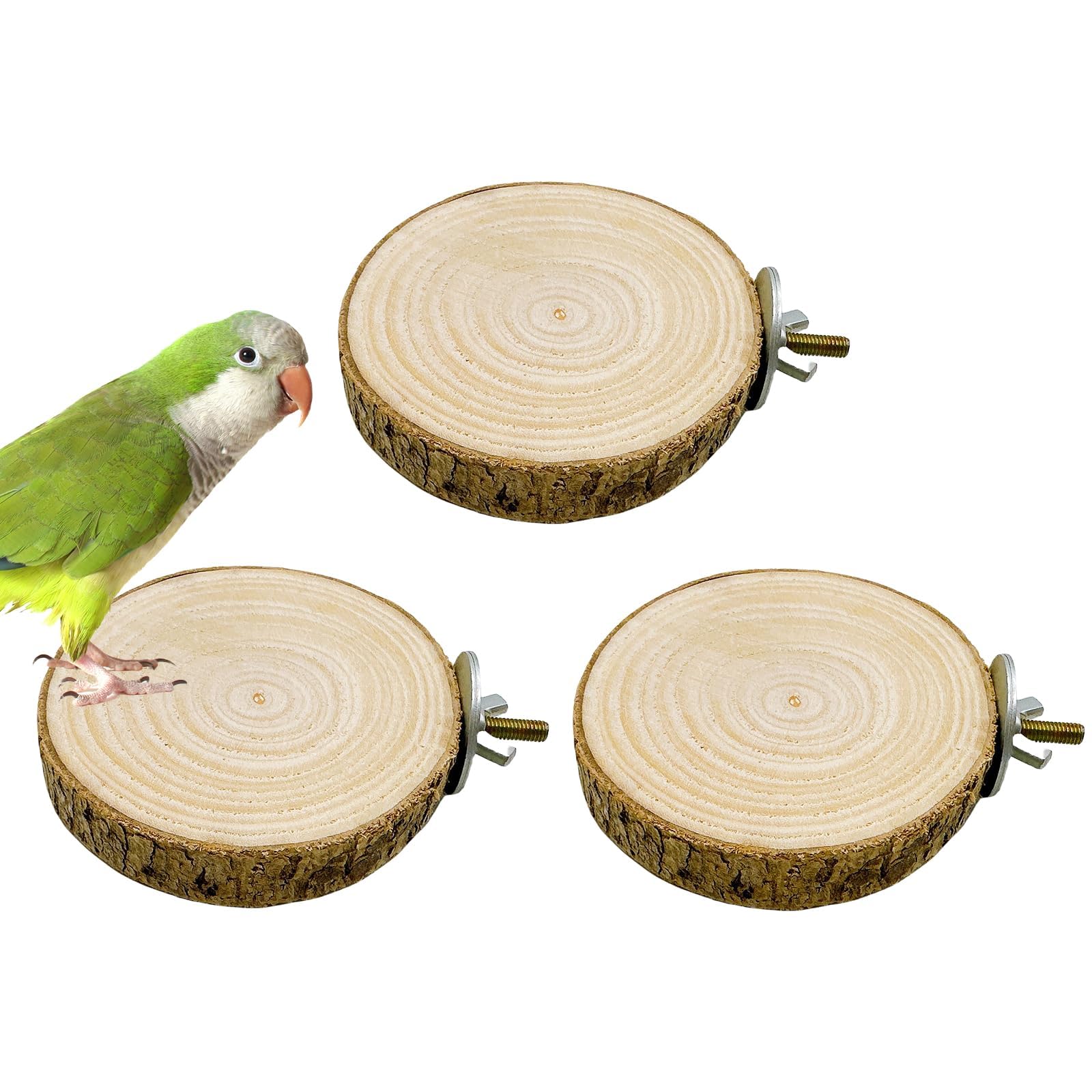 Hamiledyi perch platform round wood close-up highlights natural texture for climbing fun