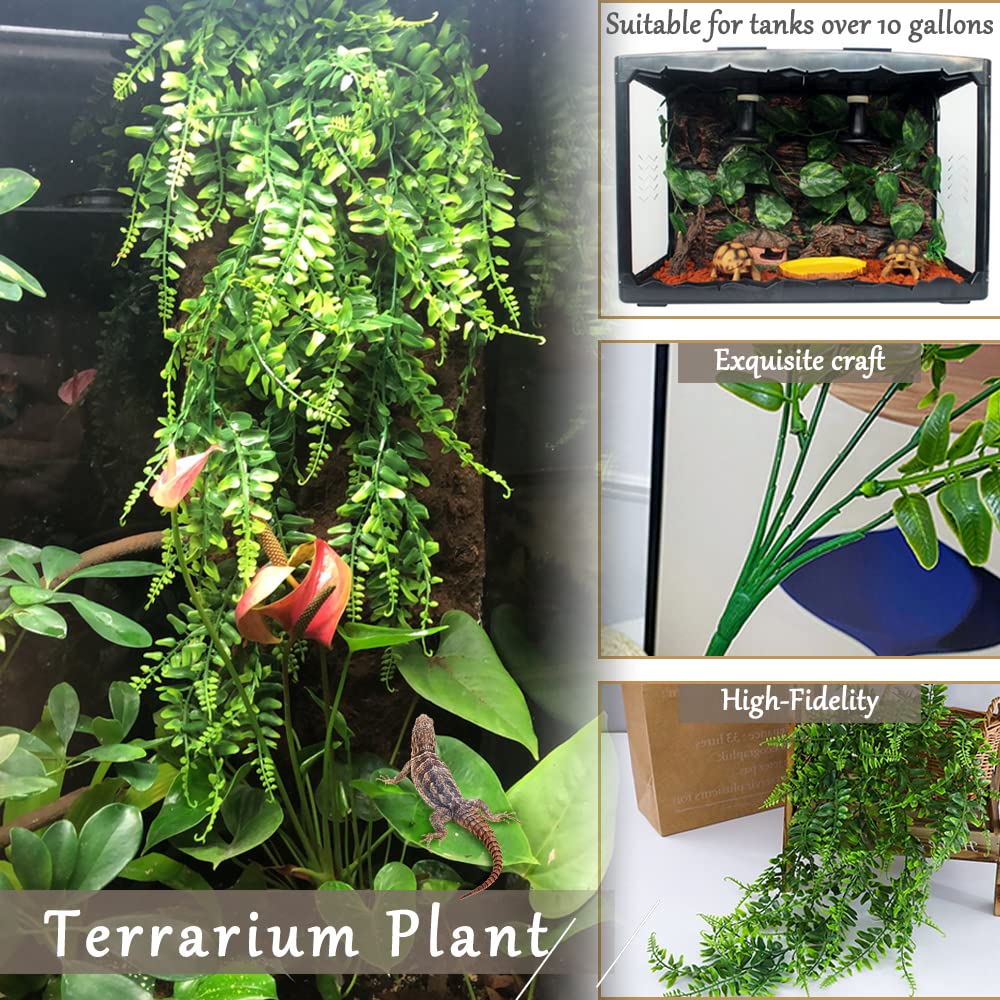 Hamiledyi plastic hanging leaves add texture to habitat