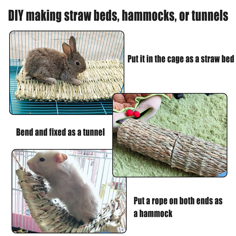 Hamiledyi Rabbit Grass Mat DIY mattress—soft nesting surface for small pets