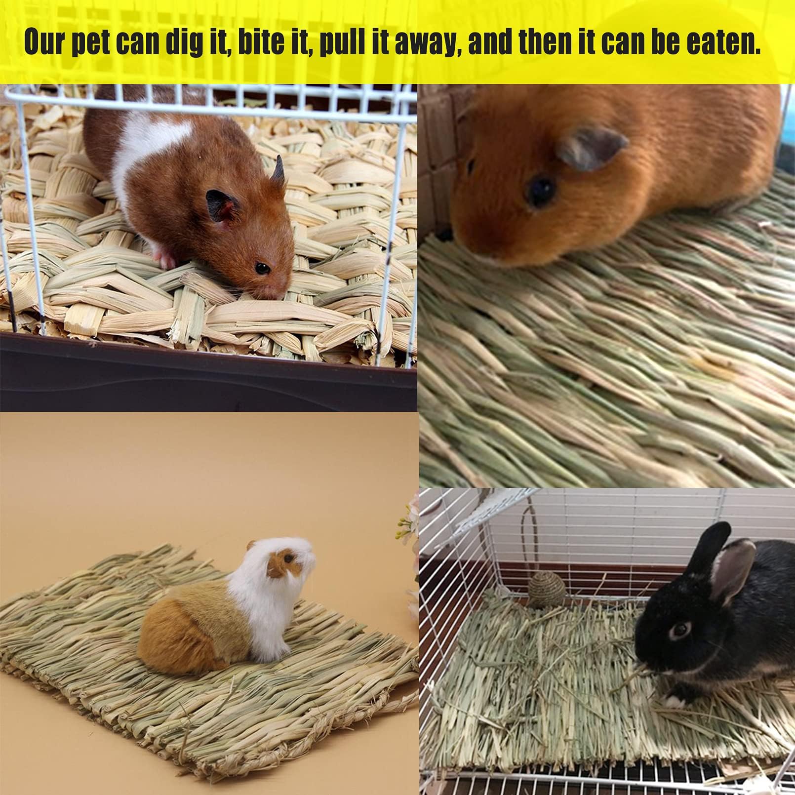 Hamiledyi Rabbit Grass Mat feet support—protects delicate feet in the cage