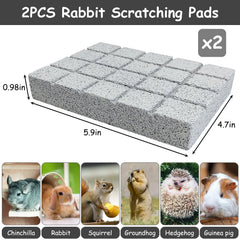 Hamiledyi rabbit scratching pad side texture closeup showing durable lava rock.