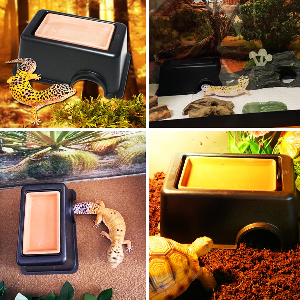 Hamiledyi reptile hide box detachable water tank supports adjustable humidity levels