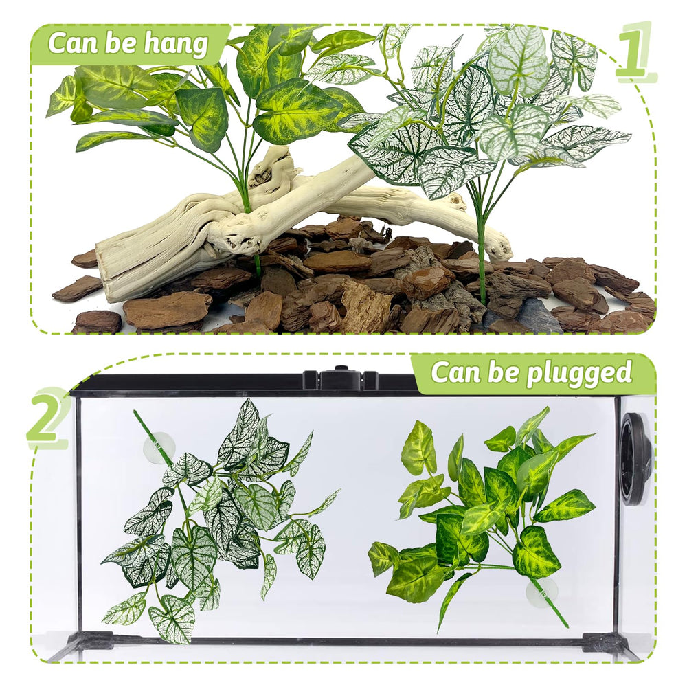 Hamiledyi large hanging leaves measure 33 inches for spacious enclosures