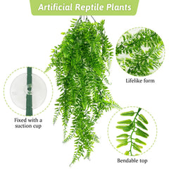 Hamiledyi reptile green leaves provide natural-looking background foliage