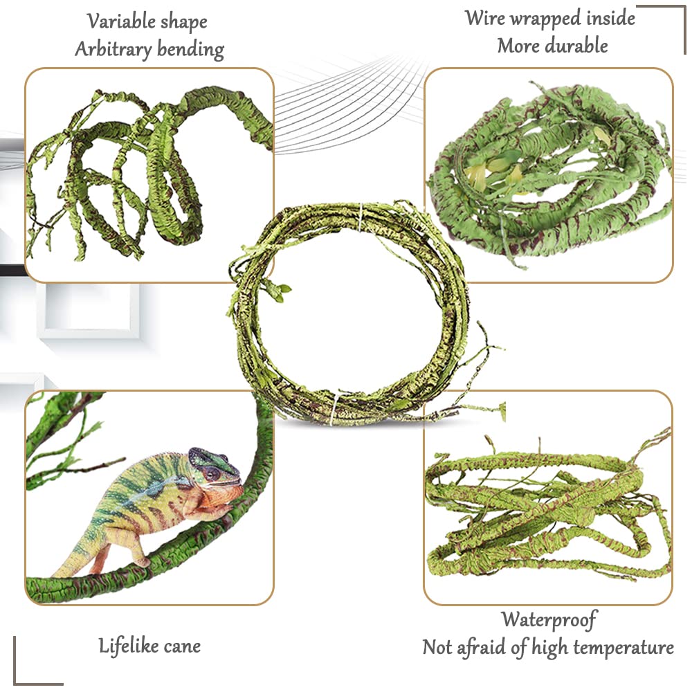 Hamiledyi reptile vines decor for terrarium enhancements